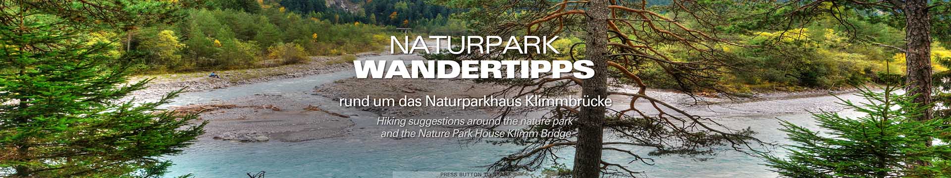 Screen der Medienstation mit den Wandertipps