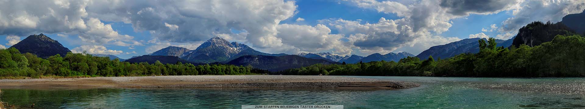 Beeindruckende Bilder am Tiroler Lech zeigt die multimediale Lechwand