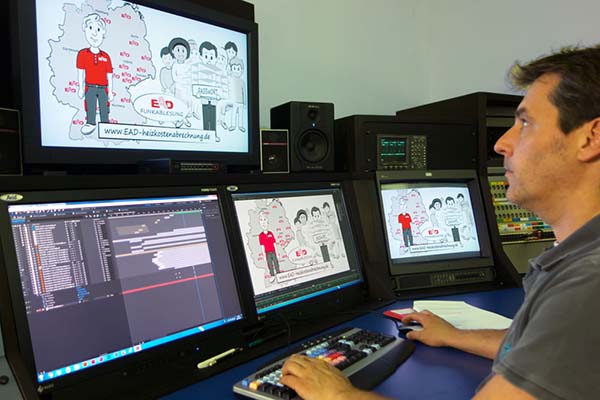 Schnitt eines Erklärvideos im Studio4