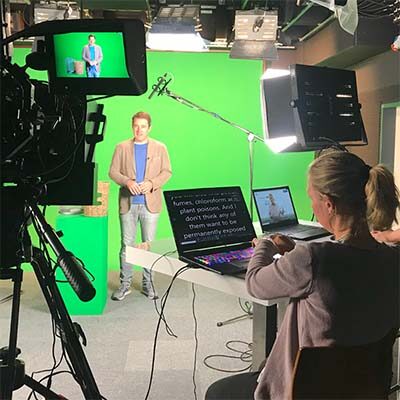 Dreharbeiten in der Greenbox und Studio5